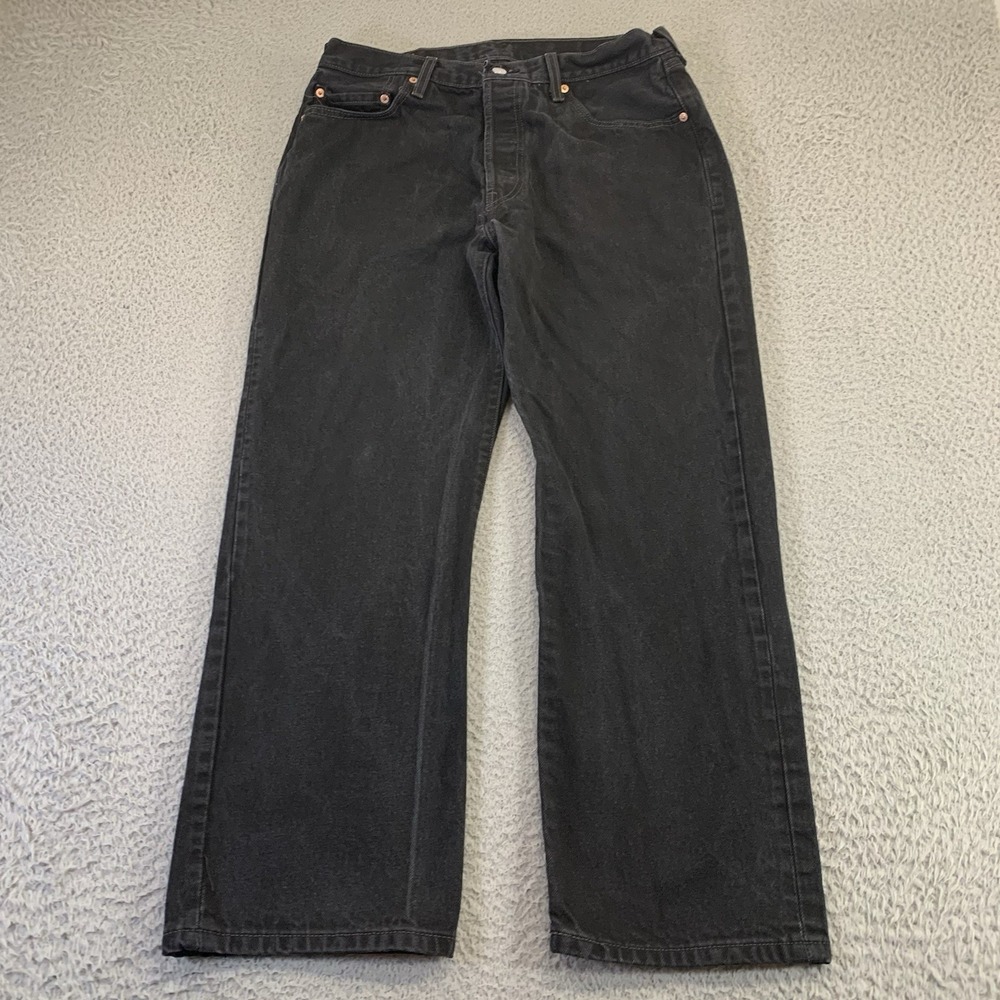 Vintage Y2K Levis 501 Mens 36x30 [Fits 32x29] Black Button Fly Denim Made‎ in DR